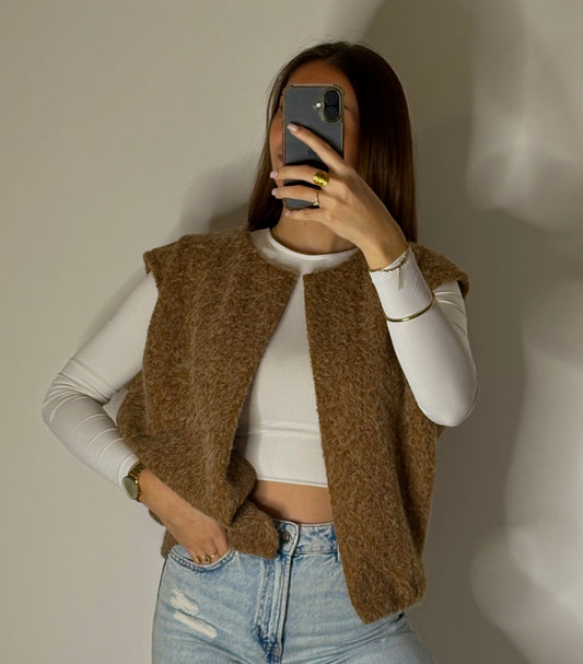 Gilet ABIE camel